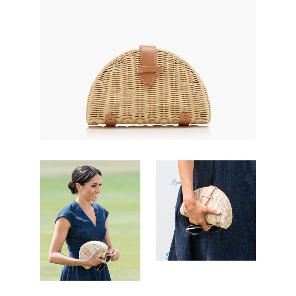 J.Crew Rattan Clutch "EUC" ASO Meghan Markle - Picture 12 of 16